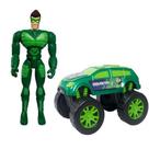 Boneco Com Carro Super Vigilante Verde - Mielle - Unik toys