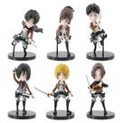 Boneco de ação Ackermans Anime, modelo colecionável de 6 unidades/lote