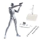 Boneco de ação AROYEL Body-Kun DX e Body-Chan DX PVC 15 cm cinza