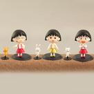 Boneco de ação Bandai Chibi Maruko Chan 8 cm 3 unidades/lote Boneco de ação Bandai Chibi Maruko Chan 8 cm 3 unidades/lote
