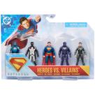 Boneco de ação DC Comics Superman Heroes Vs. Pacote com 5 vilões