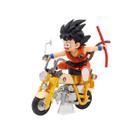 Boneco de ação Dragon Ball Goku Riding Bike 13 cm em PVC