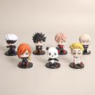 Boneco de ação Jujutsu Kaisen, 7 peças, versão Q, 6 cm, anime
