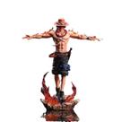 Boneco de ação One Piece Ace de 27,5 cm em PVC com base iluminada