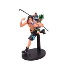 Boneco de ação One Piece Ace Running com mochila de 22 cm de PVC