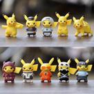 Boneco de ação Pokémon Pikachu 4 cm, 10 unidades/conjunto para presente infantil