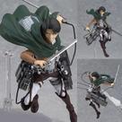 Boneco de ação Sajy Attack On Titan Levi Mikasa Eren PVC 15cm