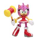 Boneco de ação Sonic The Hedgehog Modern Amy com martelo de 10 cm Boneco de ação Sonic The Hedgehog Modern Amy com martelo de 10 cm