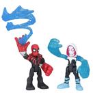 Boneco de ação Super Hero Adventures Sha Spider Man e Spider Gwen