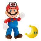 Boneco de ação Super Mario Nintendo Mario com cappy de 10 cm