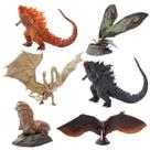 Boneco de anime, modelo colecionável, estátua Godzillas, 6 unidades