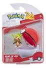 Boneco De Batalha Chespin Com Pokébola - Pokémon
