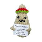 Boneco De Batata De Natal Em Tricô Mini Fofo Com Cartão Positivo, Decoração De Festa, Presentes De Boneco De Batata De Natal Em Tricô Mini Fofo Com Cartão Positivo, Decoração De Festa, Presentes De