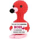 Boneco de brinquedo BDAyption Crochet Funny Flamingo Boss Gift