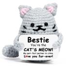 Boneco de brinquedo de crochê AiCase para gatos, presente de melhor amiga para mulheres