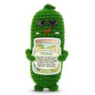 Boneco de brinquedo OASSIE Emotional Support Mini Pickle Crochet 12x6 cm Boneco de brinquedo OASSIE Emotional Support Mini Pickle Crochet 12x6 cm