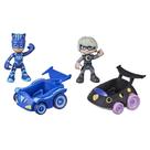 Boneco de brinquedo Playset PJ Masks Catboy vs Luna Girl Battle Racers