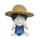 Boneco de chapéu de palha Toy Anime Boy colecionável de 9,5 cm em PVC