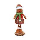 Boneco De Gengibre Articulado De Pernas Longas Para Decoração De Natal, Figurino De Tecido Xadrez,