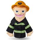 Boneco de mão ZJoey Fireman Plush 36 cm com boca em movimento Boneco de mão ZJoey Fireman Plush 36 cm com boca em movimento