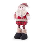 Boneco De Natal Decorativo Em Poliéster Xadrez Com Ajuste De Altura 78cm