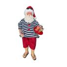 Boneco de Natal Papai Noel Praia 28cm - Florarte