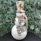 Boneco De Neve Cachecol Cartola Enfeite Natalino Isopor 34cm Boneco De Neve Cachecol Cartola Enfeite Natalino Isopor 34cm