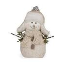 Boneco de neve decor c/cachecol e gorro c/pinha Boneco de neve decor c/cachecol e gorro c/pinha