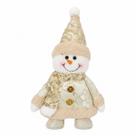 Boneco de neve feltro natalino dourado decorativo dinatale
