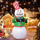 Boneco de neve inflável de Natal Elegear Shivering de 6 pés com luzes LED