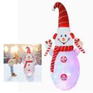 Boneco de Neve Inflavel Natal Natalino Grande Iluminado Festa Decoraçao Fim de Ano Casa Jardim Quintal Comercio Loja Shopping Enfeite Entrada Porta Ce