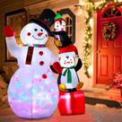 Boneco de neve inflável OurWarm de Natal com pinguins 180 cm com luzes