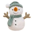 Boneco de neve macio de desenho animado com cachecol e chapéu de 25 cm