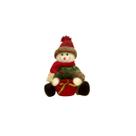 Boneco de Neve Scoth Sentado Tecido com Arranjo 23CM Boneco de Neve Scoth Sentado Tecido com Arranjo 23CM