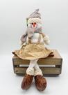 Boneco de Neve Sentado Flex Rústico 45cm Boneco de Neve Sentado Flex Rústico 45cm