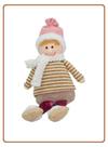 Boneco de Pano Menina e Menino com Pernas Moles Ficam Sentados 42cm