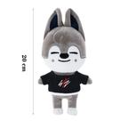 Boneco de Pelúcia Estilo K-Cartoon Lobo Cinza 20cm Acessório Decorativo