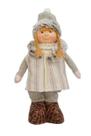Boneco de Pelúcia Menina Natalino Enfeite de Natal 30cm