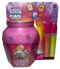 Boneco De Pelúcia Surpresa Animal Animalzinho Gato Gatinho Tie Dye Com Tintas Para Colorir E Personalizar Licenciado Barbie Mattel Brinquedos