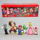 Boneco de PVC Sajy Super Mario Bros. 6 peças de brinquedos de ação de 3-7 cm