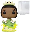 Boneco de vinil POP Disney 100 Tiana Funko com protetor de caixa