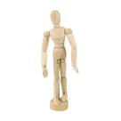 Boneco decorativo articulado manequim de madeira 14 cm