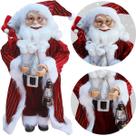 Boneco Decorativo Papai Noel Tradicional Lampião Natal 45cm