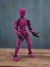 Boneco DESMONTADO DUMMY 14 CM Articulado 3D Rosa Pink
