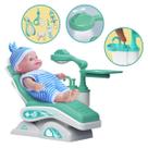 Boneco Dr Dentista Com Acessórios Cadeira Ajustável Roupinha Azul DMT7089 - Dmtoys