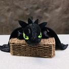 Boneco Dragão Banguela De Pelúcia Preto Boneco Dragão Banguela De Pelúcia Preto