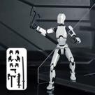 Boneco Dummy 13 Articulado - Kit Montagem 3D com 4 Armas, Presente Criativo para Crianças Modelos:Prata
