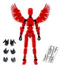 Boneco Dummy 13 Vermelho - Multi Articulado + Asas Vermelho