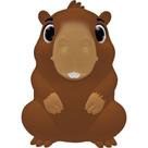 Boneco e Personagem Capivara Juca em Vinil Antialérgico