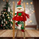 Boneco Elfo Duende Tradicional Na Escada Enfeite Natal 50cm Boneco Elfo Duende Tradicional Na Escada Enfeite Natal 50cm